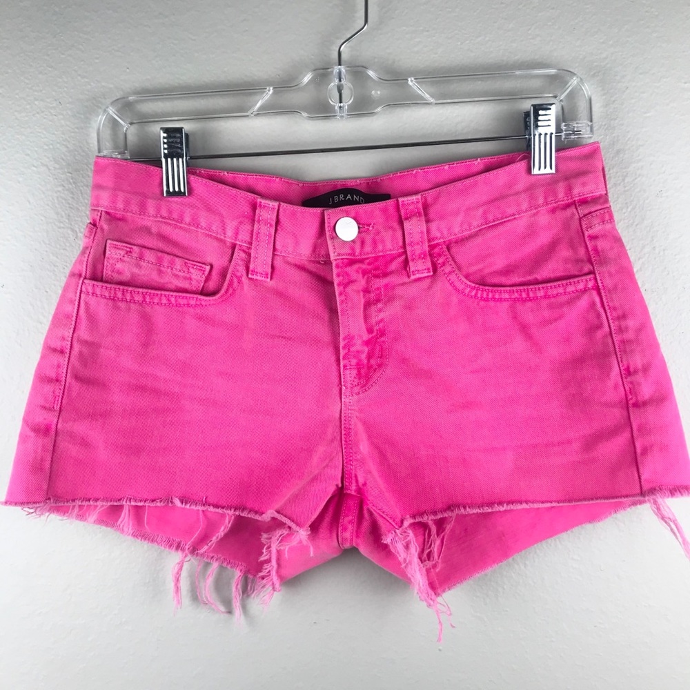 J Brand Signal Pink Cut Off Shorts Sz 25